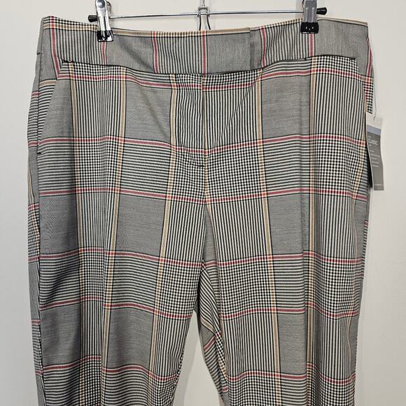 Liz Claiborne Plaid Classic Emma Tappered Ankle career ankle office pant size 14 - Picture 3 of 10